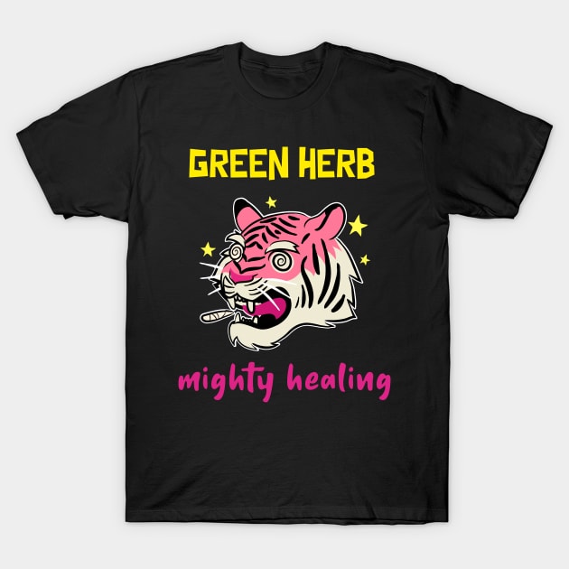 green herb, mighty healing T-Shirt by Zipora